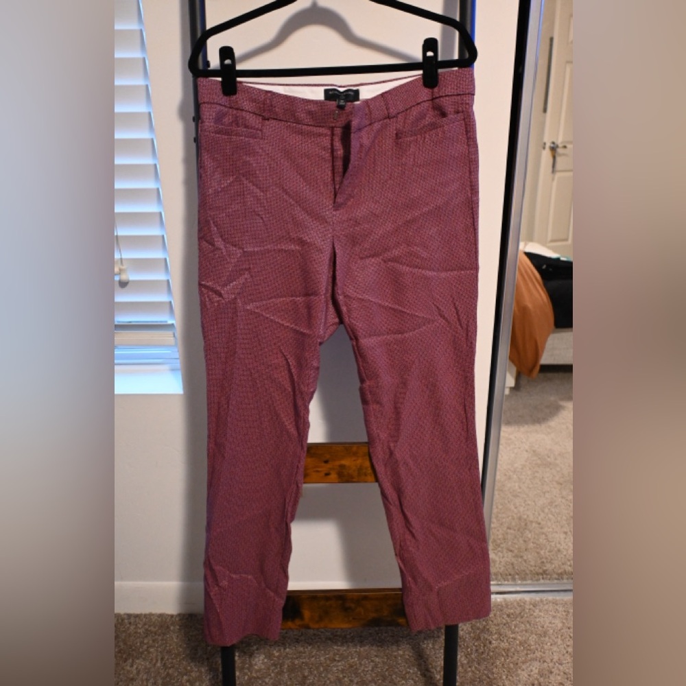 Banana Republic Burgundy Patterned Trousers